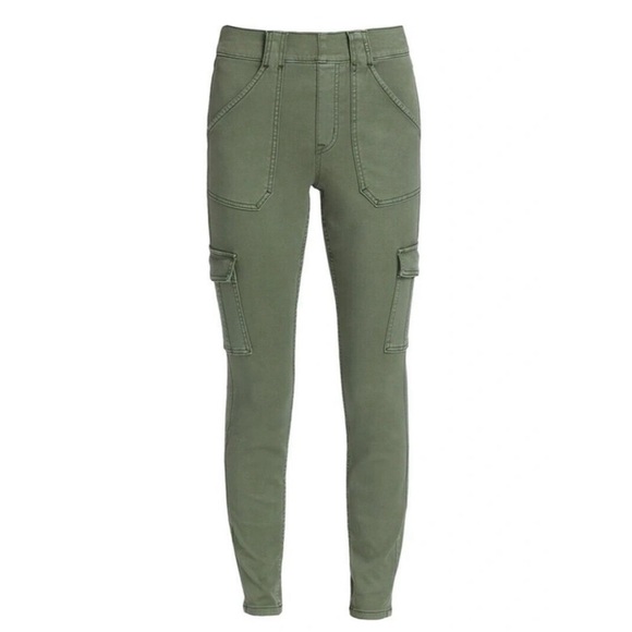 SPANX Twill Cargo Ankle Pant Soft Sage. PETITE Medium. Worn once, washed once. - Picture 5 of 5